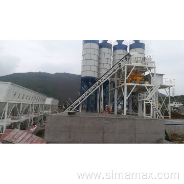 HZS90High-efficiency concrete mixing plant